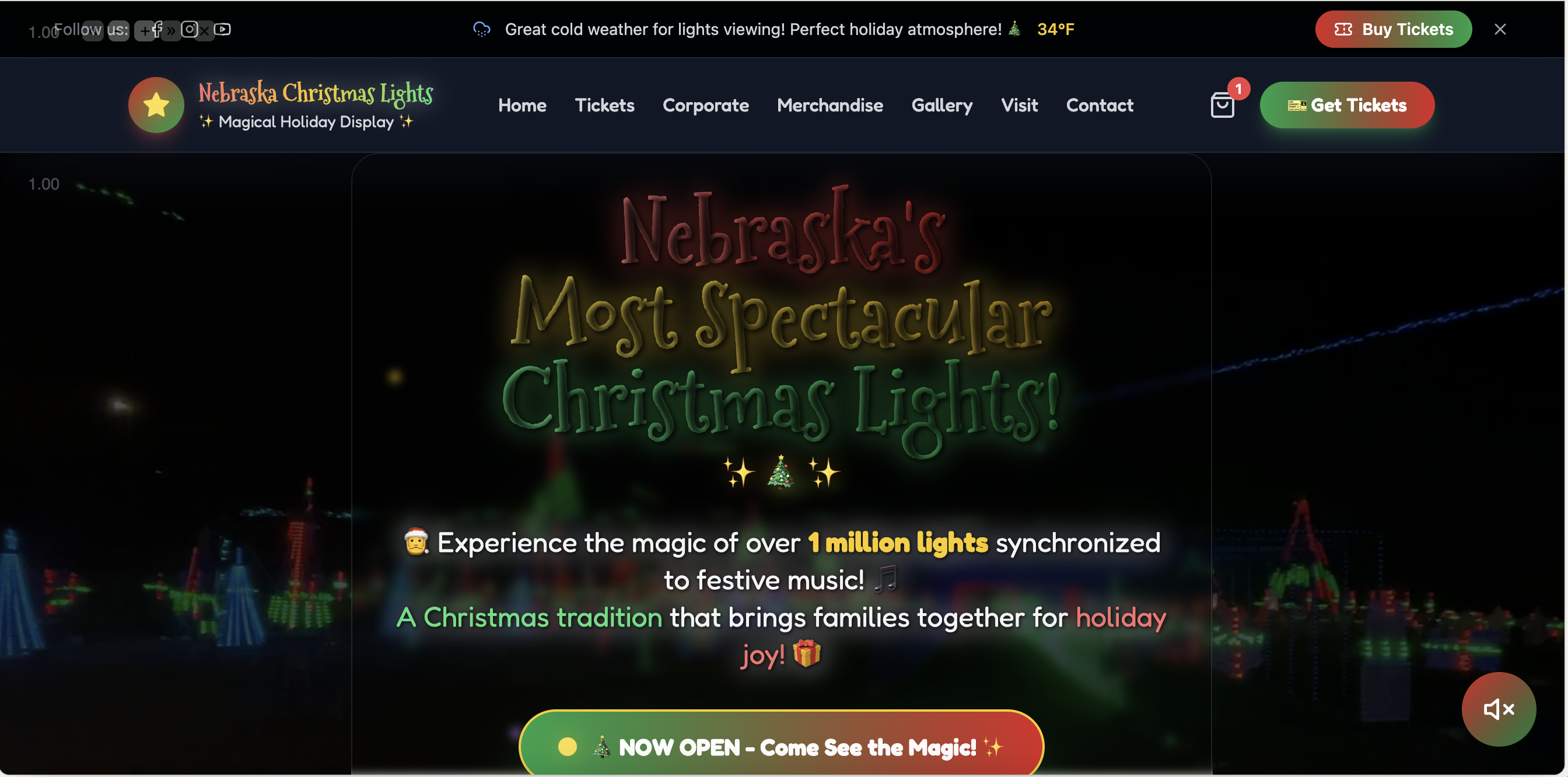 Nebraska Christmas Lights Show website